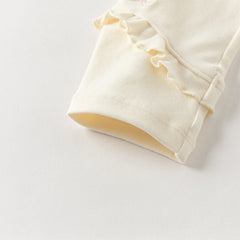 Dave&Bella Toddler Girls Sweet Black/Apricot Stretchable Slim Leggings