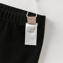 Dave&Bella Toddler Girls Sweet Black/Apricot Stretchable Slim Leggings