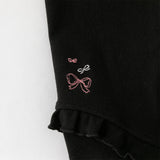 Dave&Bella Toddler Girls Sweet Black/Apricot Stretchable Slim Leggings