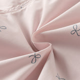 Dave&Bella Toddler Girls Pink/Dark Grey Bow Print Wide Casual Pants