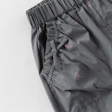 Dave&Bella Toddler Girls Pink/Dark Grey Bow Print Wide Casual Pants