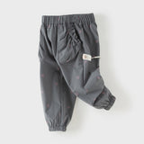 Dave&Bella Toddler Girls Pink/Dark Grey Bow Print Wide Casual Pants