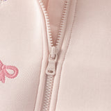 Dave&Bella Toddler Girls Sweet Pink Outwear Turtle Collar Comfortable Jackets