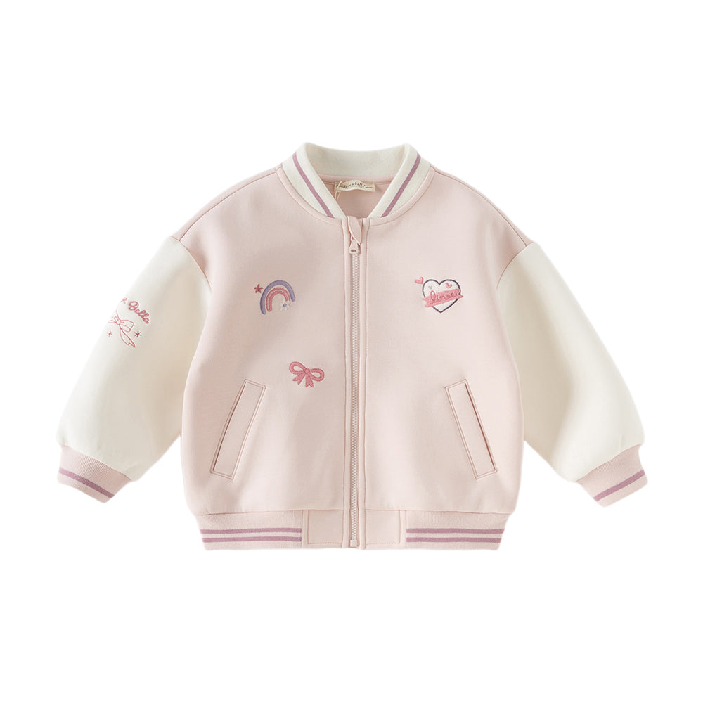 Dave&Bella Toddler Girls Sweet Pink Outwear Turtle Collar Comfortable Jackets