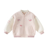 Dave&Bella Toddler Girls Sweet Pink Outwear Turtle Collar Comfortable Jackets