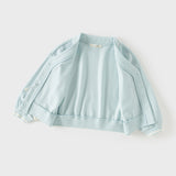 Dave&Bella Toddler Girls Elegant Bamboo Green Soft Long-sleeved Cardigan Skirt Suits