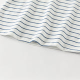 Dave&Bella Toddler Girls Cute Blue White Striped Soft Cotton T-shirt Tops