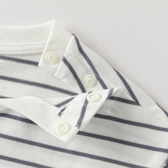Dave&Bella Toddler Girls Fashion Navy Blue Striped Lightweight Cotton T-shirt Tops