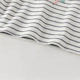 Dave&Bella Toddler Girls Fashion Navy Blue Striped Lightweight Cotton T-shirt Tops