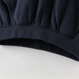 Dave&Bella Toddler Girls Navy Blue/Light Grey Loose Sports Casual Pants