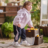 Dave&Bella Toddler Girls Navy Blue/Light Grey Loose Sports Casual Pants