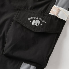 Dave&Bella Toddler Boys/Girls Versatile Adjustable-waistband Loose Drawstring Pants