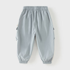 Dave&Bella Toddler Boys/Girls Versatile Adjustable-waistband Loose Drawstring Pants