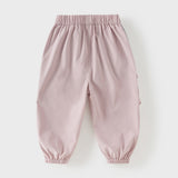 Dave&Bella Toddler Boys/Girls Versatile Adjustable-waistband Loose Drawstring Pants