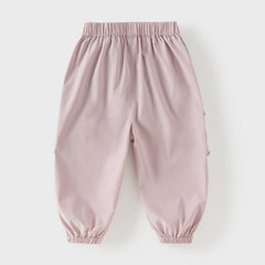 Dave&Bella Toddler Boys/Girls Versatile Adjustable-waistband Loose Drawstring Pants