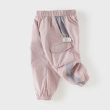 Dave&Bella Toddler Boys/Girls Versatile Adjustable-waistband Loose Drawstring Pants