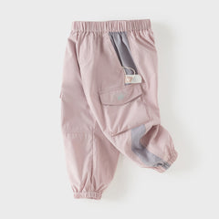 Dave&Bella Toddler Boys/Girls Versatile Adjustable-waistband Loose Drawstring Pants