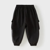 Dave&Bella Toddler Boys/Girls Versatile Adjustable-waistband Loose Drawstring Pants