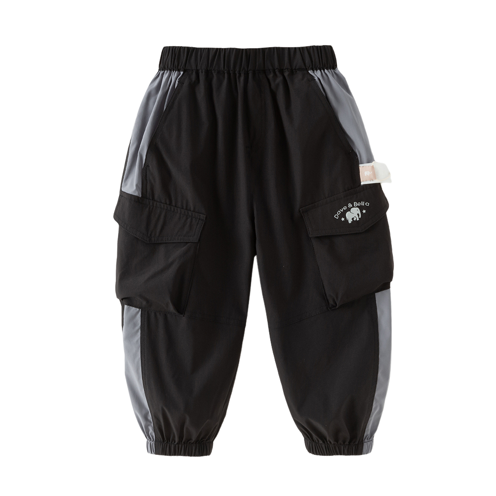 Dave&Bella Toddler Boys/Girls Versatile Adjustable-waistband Loose Drawstring Pants