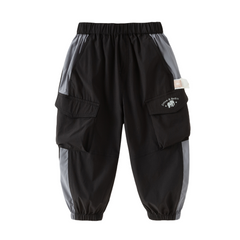 Dave&Bella Toddler Boys/Girls Versatile Adjustable-waistband Loose Drawstring Pants