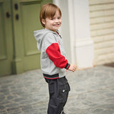 Dave&Bella Toddler Boys Casual Light Grey Outwear Long Sleeve Hooded Jackets