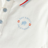 Dave&Bella Toddler Boys Versatile White College-style Polos
