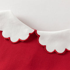 Dave&Bella Toddler Girls Charming Red Soft Long Sleeve Princess A-line Dress