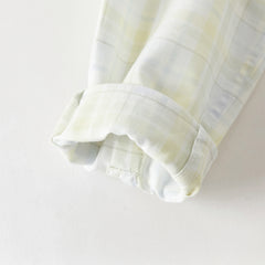 Dave&Bella Toddler Boys Blue Yellow Plaid Long Sleeve College-style Shirts