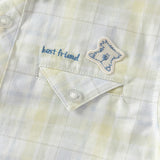 Dave&Bella Toddler Boys Blue Yellow Plaid Long Sleeve College-style Shirts