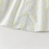 Dave&Bella Toddler Boys Blue Yellow Plaid Long Sleeve College-style Shirts