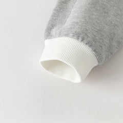 Dave&Bella Toddler Boys Light Grey Dog Print Long Sleeve Top Pant Suits