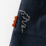 Dave&Bella Toddler Boys Grey Blue/Denim Blue Adjustable-waistband Wide Jeans