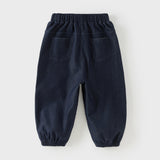 Dave&Bella Toddler Boys Grey Blue/Denim Blue Adjustable-waistband Wide Jeans