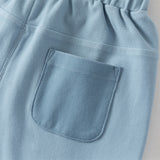 Dave&Bella Toddler Boys Grey Blue/Denim Blue Adjustable-waistband Wide Jeans