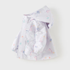 Dave&Bella Toddler Girls/Boys Multi-color Cute Print Outwear Hooded Jackets