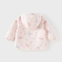 Dave&Bella Toddler Girls/Boys Multi-color Cute Print Outwear Hooded Jackets