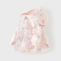 Dave&Bella Toddler Girls/Boys Multi-color Cute Print Outwear Hooded Jackets