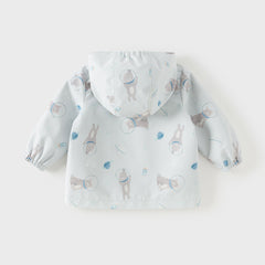 Dave&Bella Toddler Girls/Boys Multi-color Cute Print Outwear Hooded Jackets