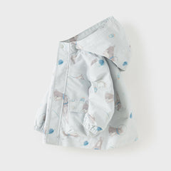 Dave&Bella Toddler Girls/Boys Multi-color Cute Print Outwear Hooded Jackets