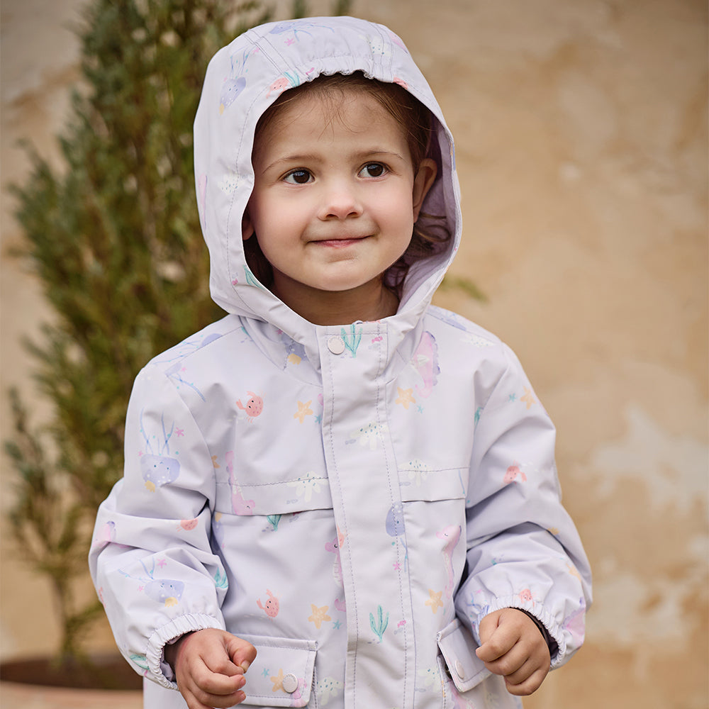 Dave&Bella Toddler Girls/Boys Multi-color Cute Print Outwear Hooded Jackets