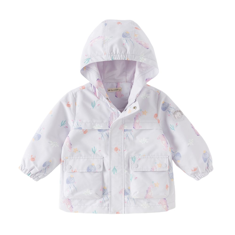 Dave&Bella Toddler Girls/Boys Multi-color Cute Print Outwear Hooded Jackets