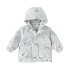 Dave&Bella Toddler Girls/Boys Multi-color Cute Print Outwear Hooded Jackets