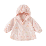 Dave&Bella Toddler Girls Yellow/Pink Playful Animal Print Outwear Lightweight Jackets