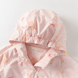 Dave&Bella Toddler Girls Yellow/Pink Playful Animal Print Outwear Lightweight Jackets