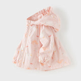Dave&Bella Toddler Girls Yellow/Pink Playful Animal Print Outwear Lightweight Jackets