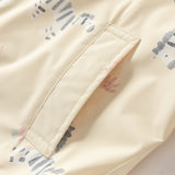Dave&Bella Toddler Girls Yellow/Pink Playful Animal Print Outwear Lightweight Jackets