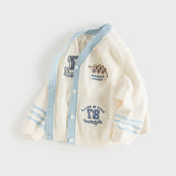 Dave&Bella Toddler Boys Casual Beige Soft Cotton Outwear Cardigans