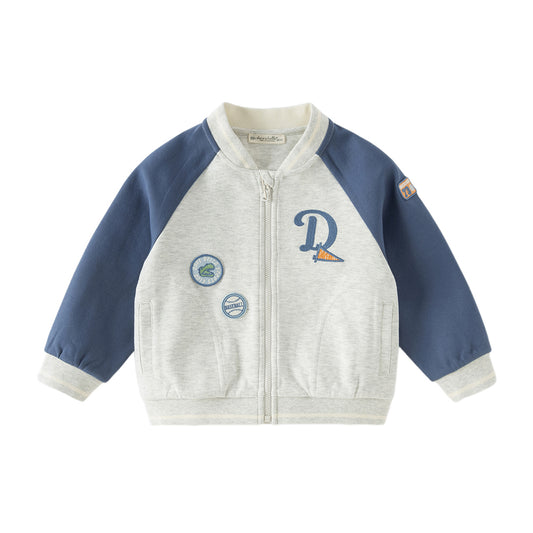 Dave&Bella Toddler Boys Casual Blue Turtle Outwear Long Sleeve Jackets