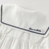 Dave&Bella Toddler Girls White Cute Cat Long Sleeve Soft Top Pant Suits
