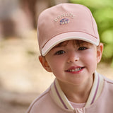 Dave&Bella Toddler Boys/Girls Breathable Beige/Pink Cotton Baseball Caps